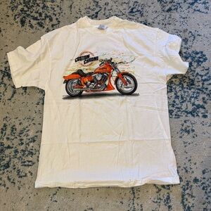 Vintage single stitch 1993 Custom Chrome Motorcycle T shirt X Large Hanes